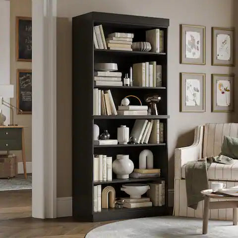 Noir Tower Wooden Bookshelf