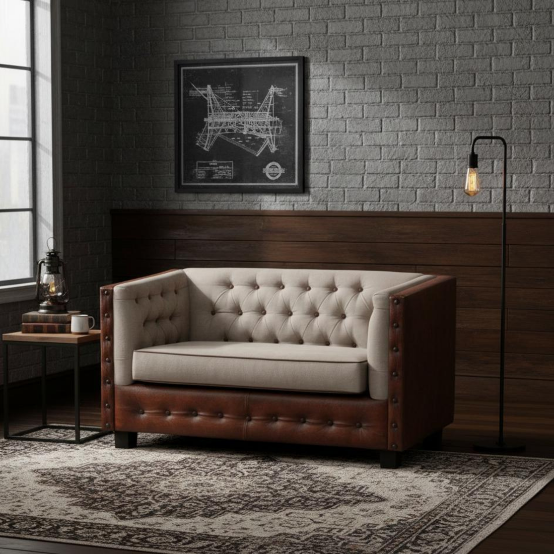 The Garrison Industrial Loveseat