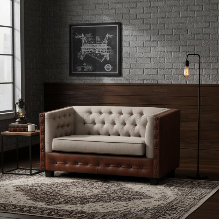 The Garrison Industrial Loveseat