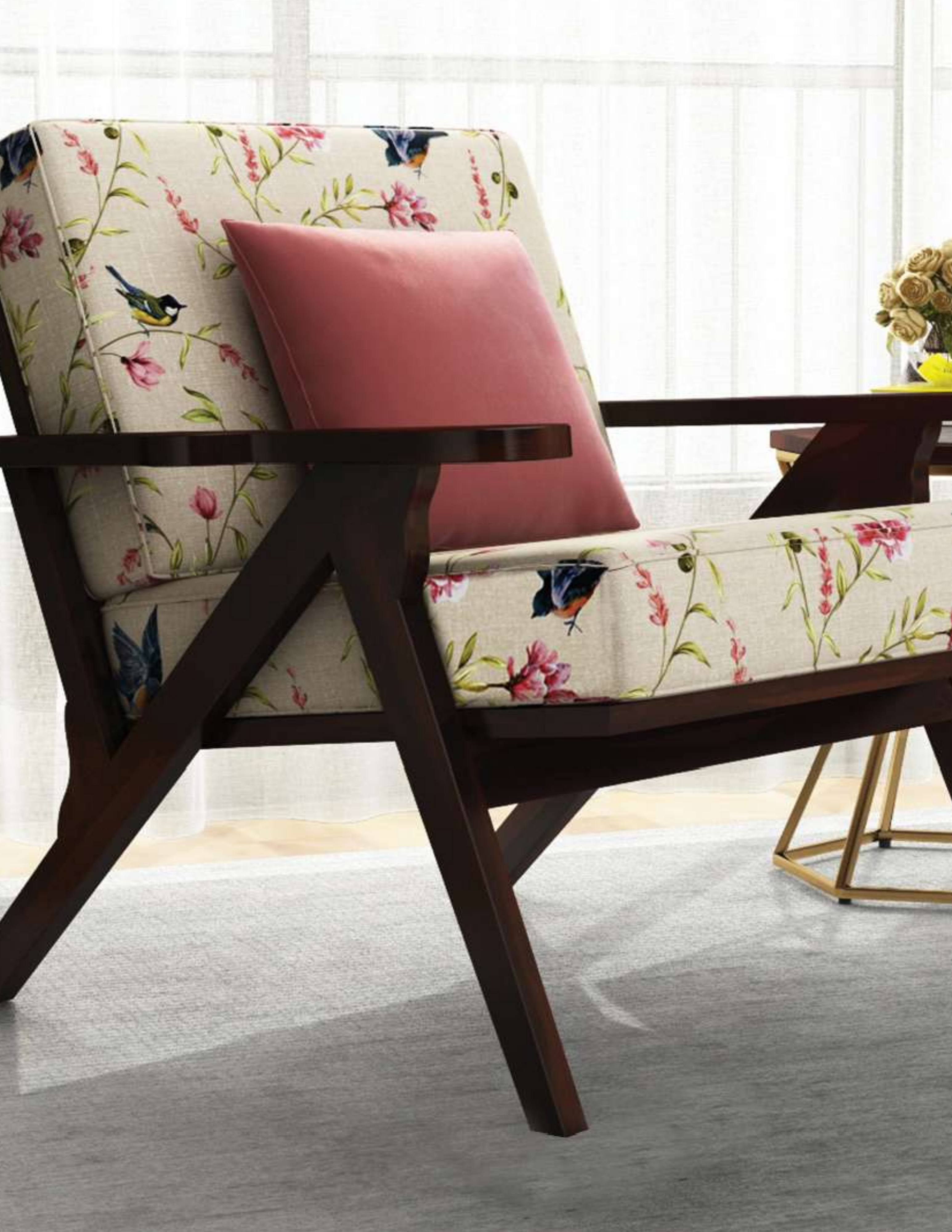 The Meadowsong Floral Accent Chair