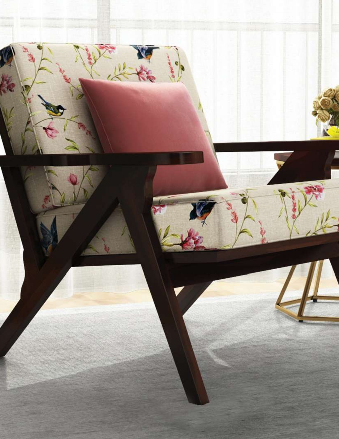The Meadowsong Floral Accent Chair