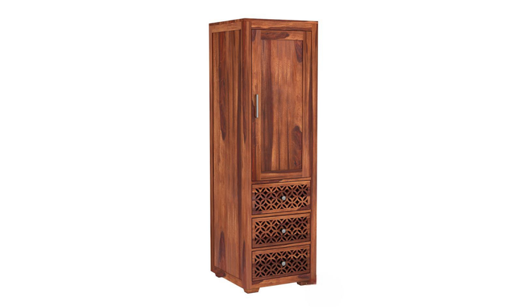 The Lattice-Front Single-Door Wardrobe