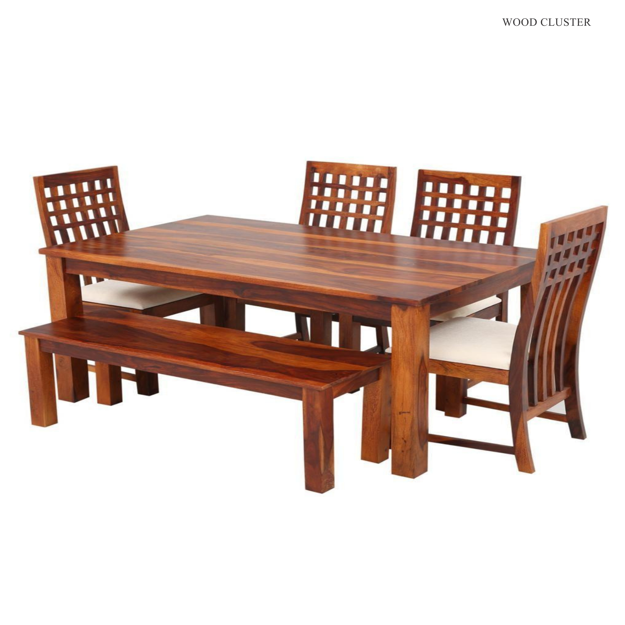 The Artisan Lattice Dining Set with Bench
