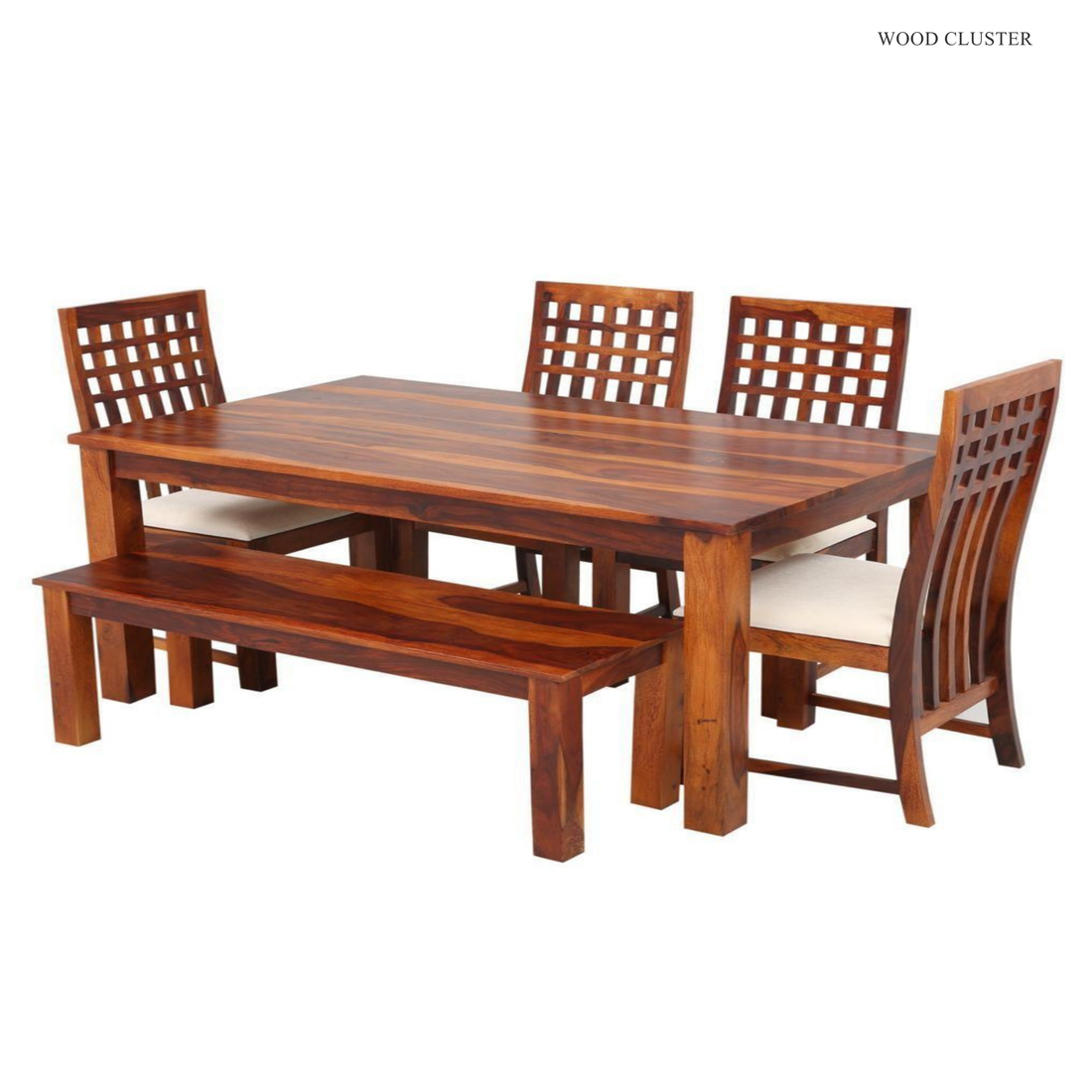 The Artisan Lattice Dining Set with Bench