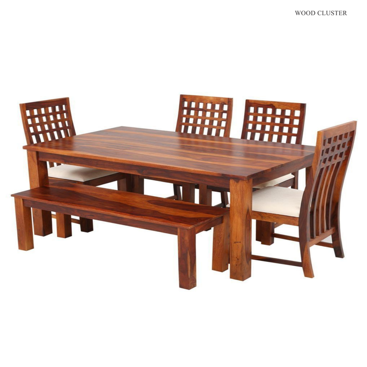 The Artisan Lattice Dining Set with Bench