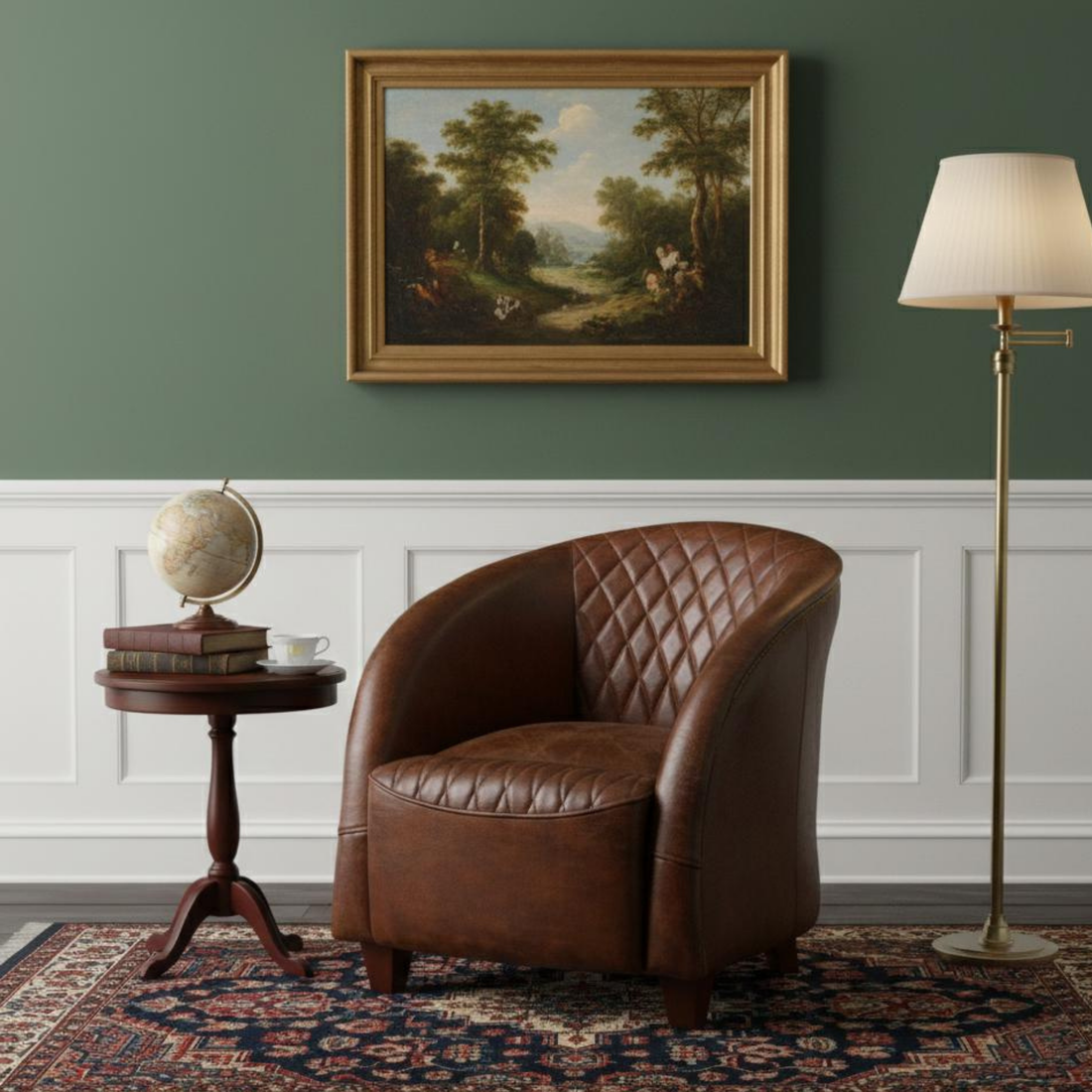 The Alpine Cowhide Chesterfield Sofa