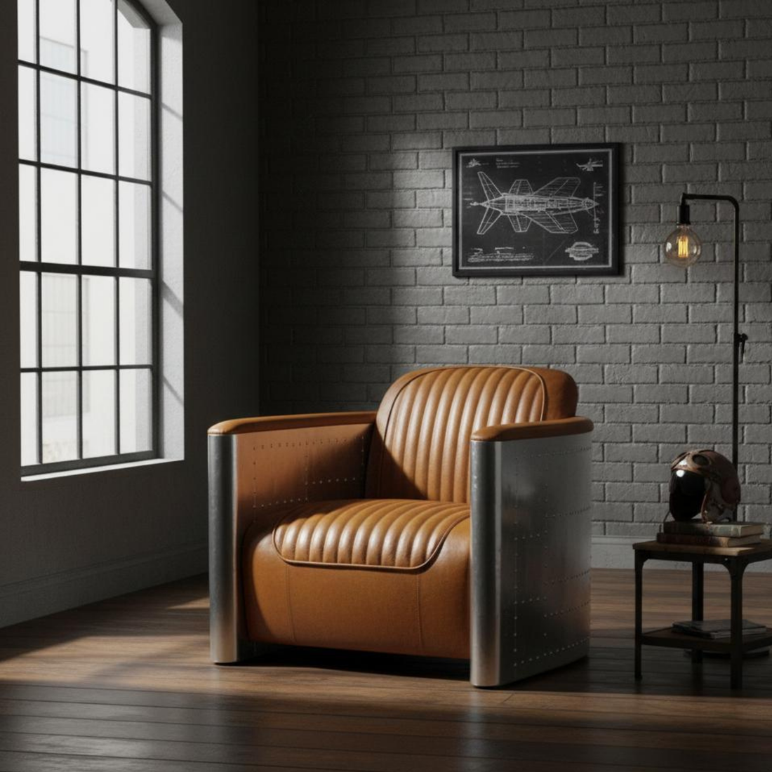 The Aviator Ribbed Club Sofa