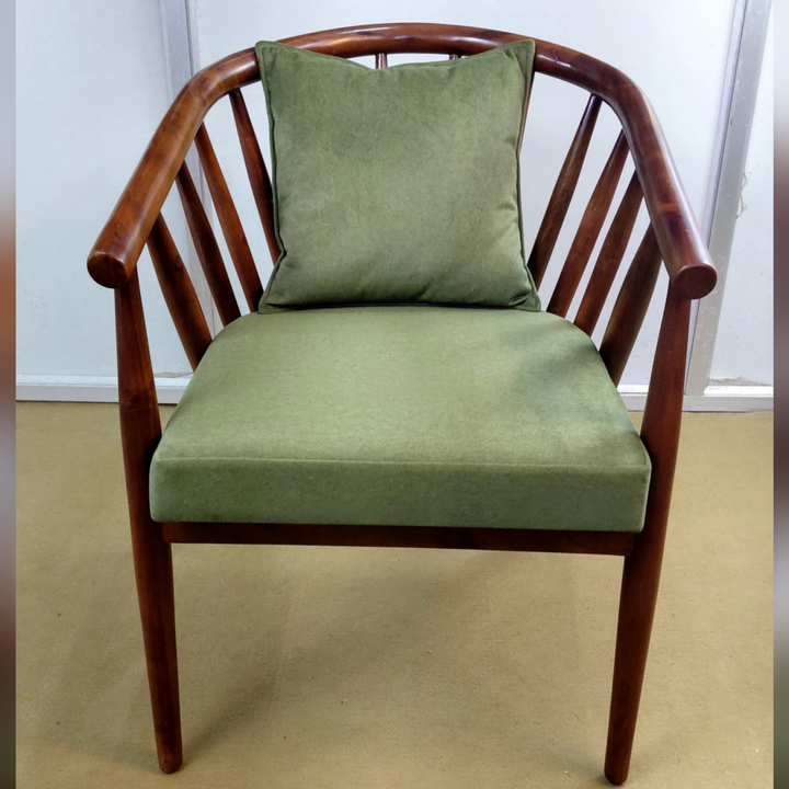 The Verdant Spindle Barrel Chair