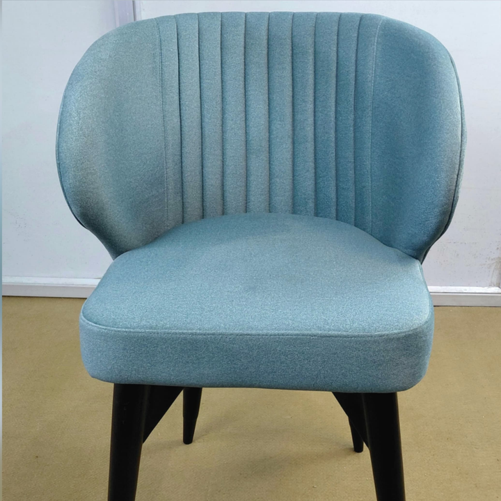 The Serene Azure Fluted Chair
