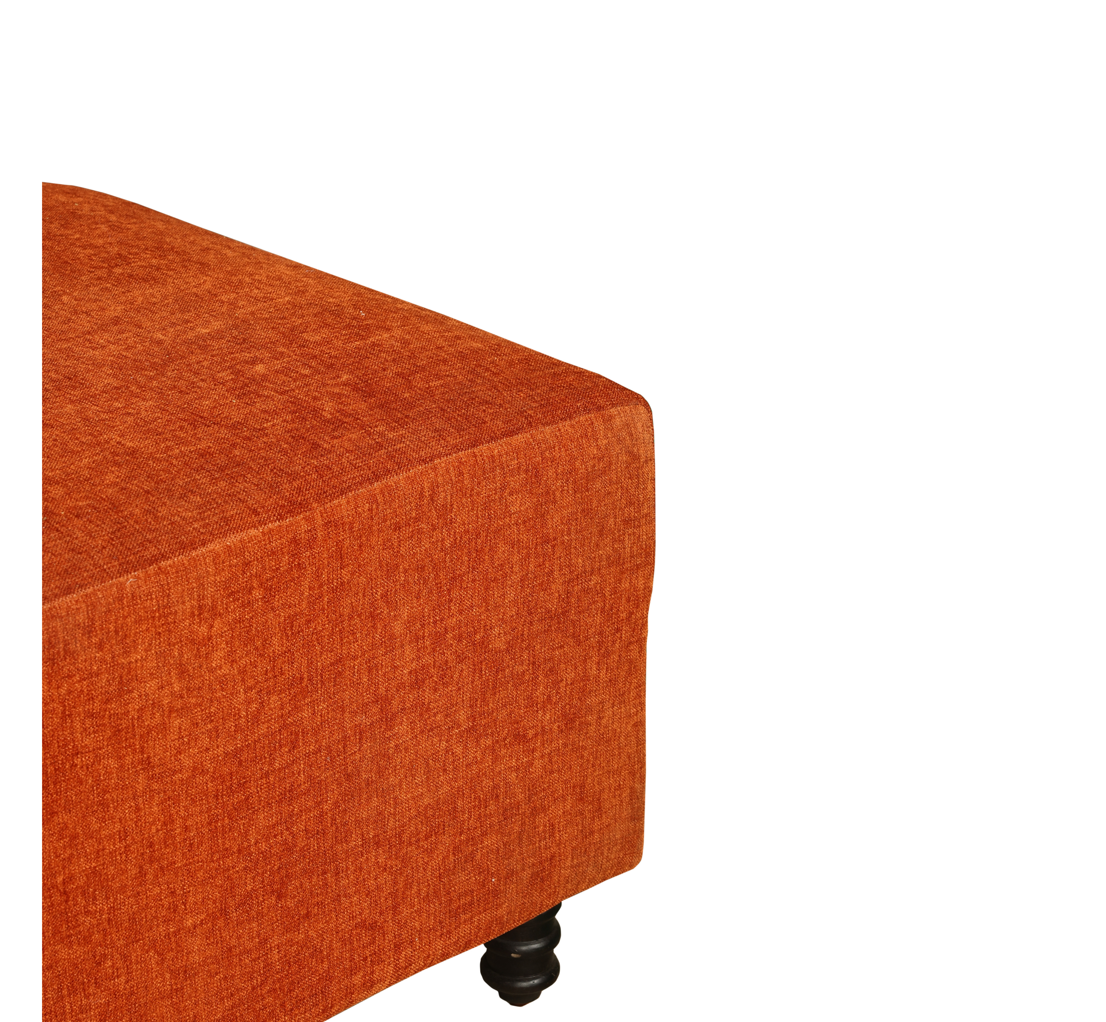 Orange Upholstered Chaise Lounge Sofa: Single-Side Relaxation Seating