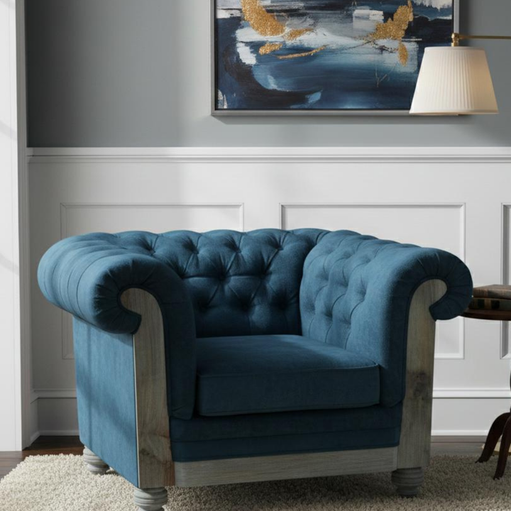 The Highland Leather Barrel Sofa