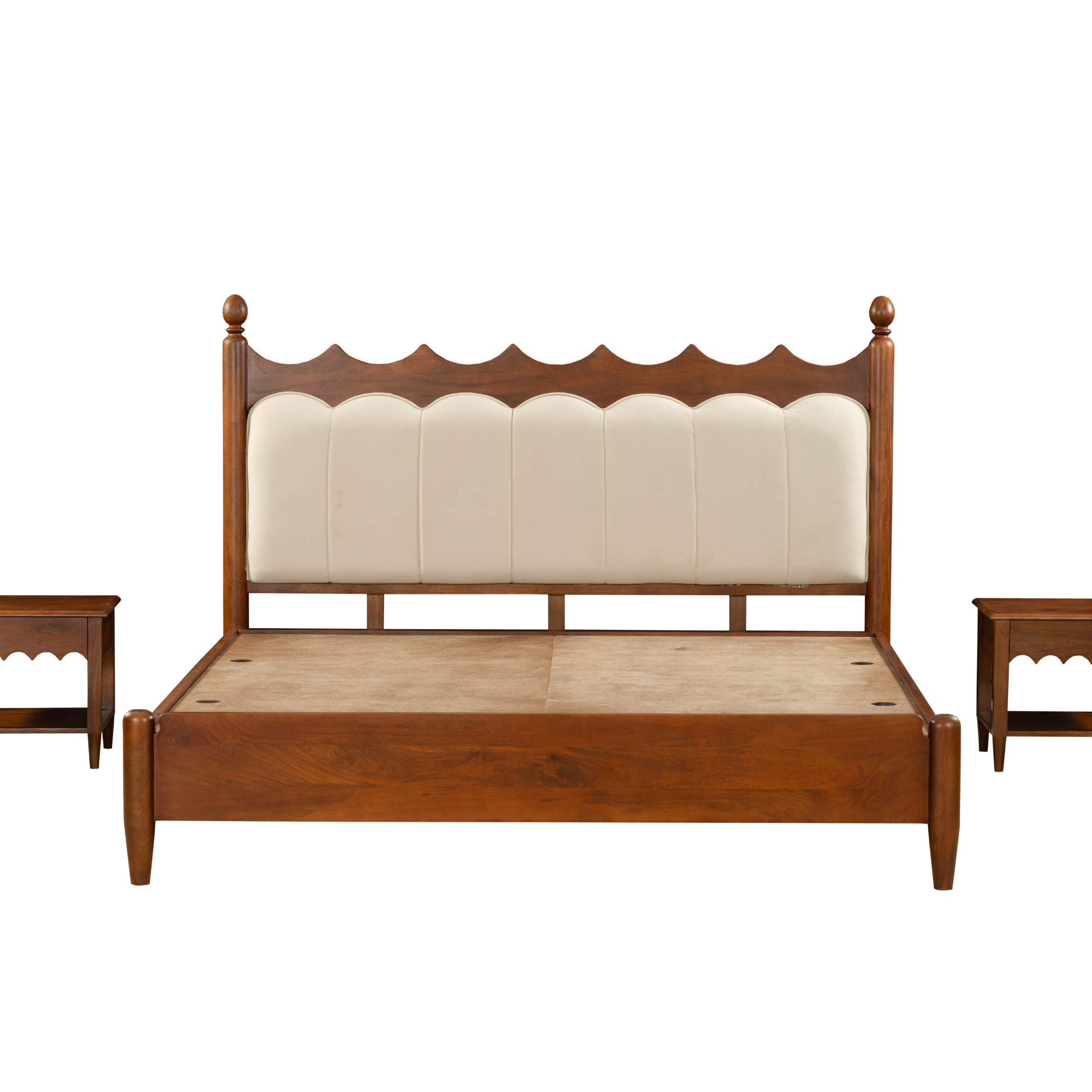 Scallop Haven Bedframe: A Soft Symphony of Curves & Comfort