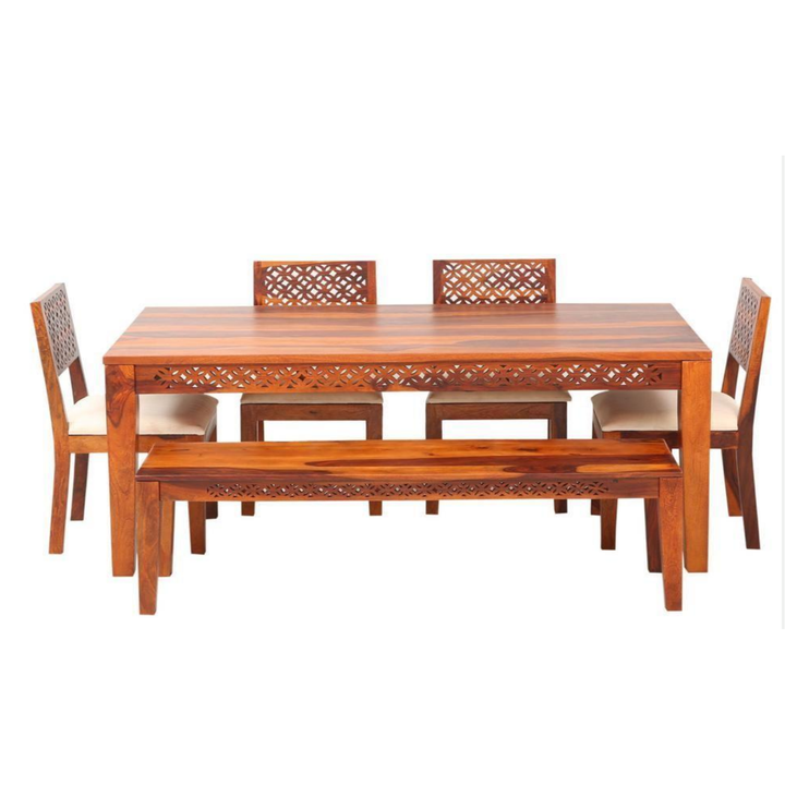 The Artisan Jali Dining Set with Bench