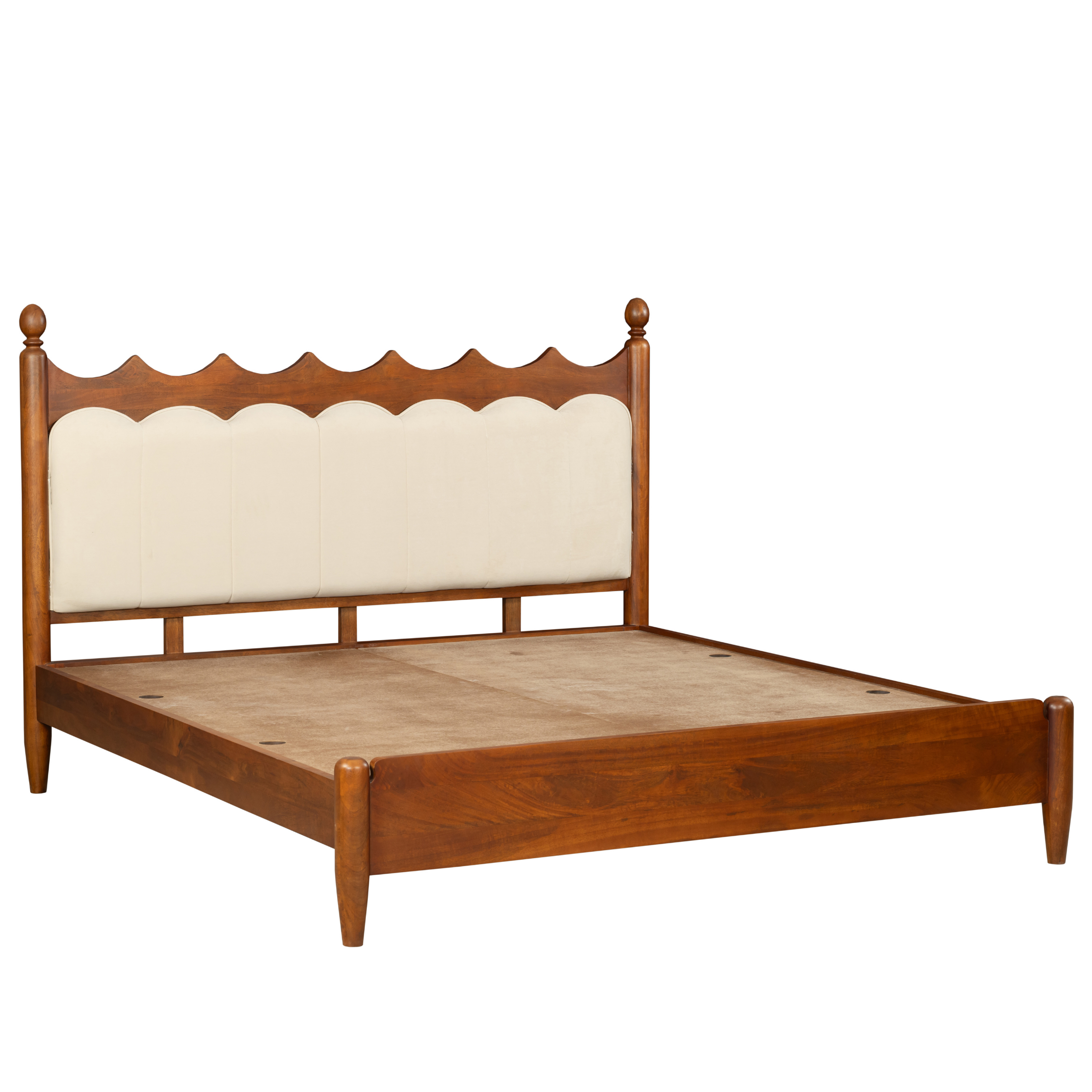 Scallop Haven Bedframe: A Soft Symphony of Curves & Comfort