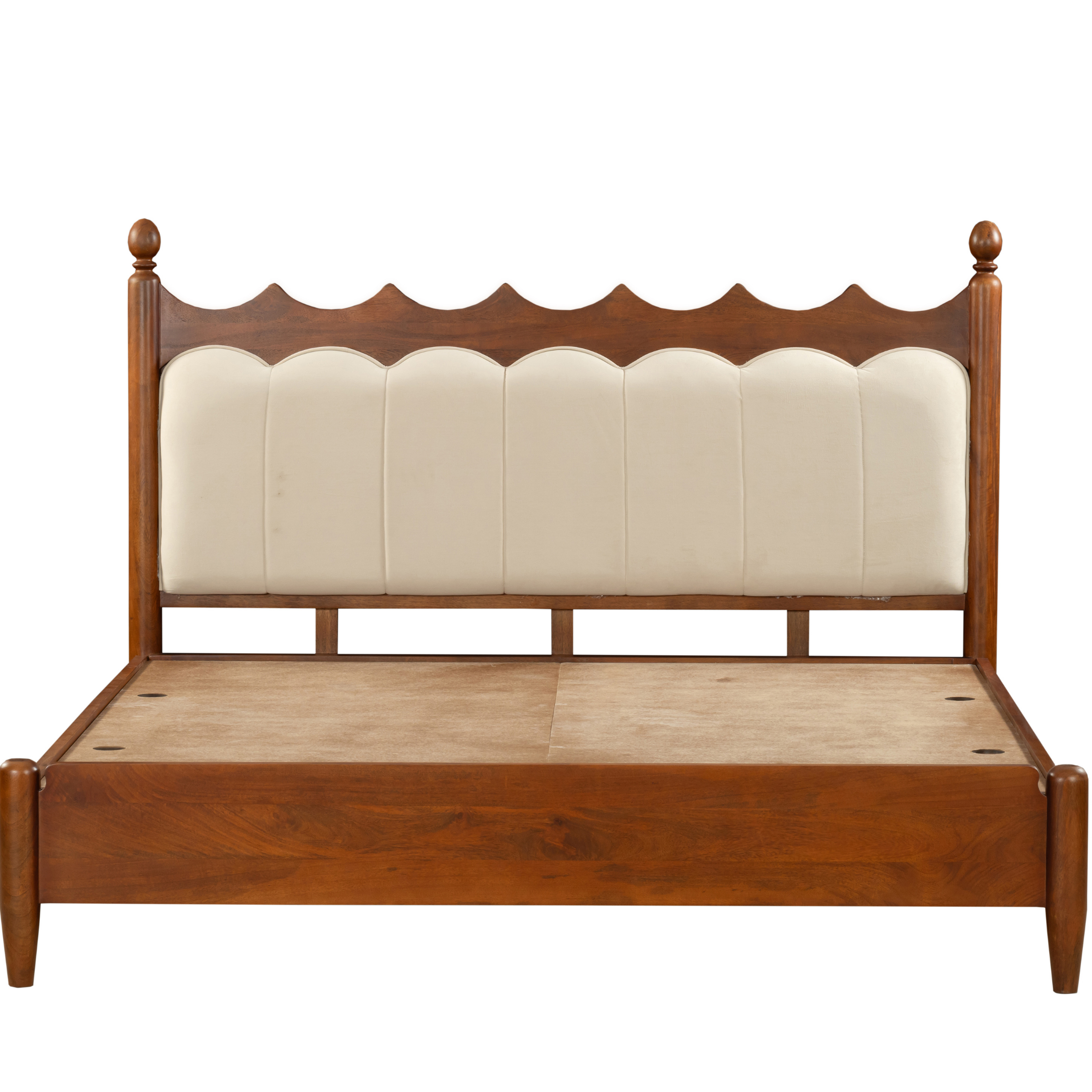 Scallop Haven Bedframe: A Soft Symphony of Curves & Comfort