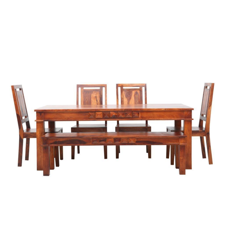 The Artisan Mosaic Dining Set with Bench
