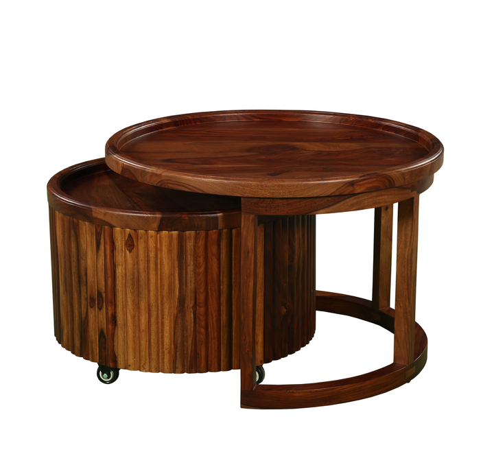 Walnut Orbit Coffee Table: A Sculptural Blend of Function & Form