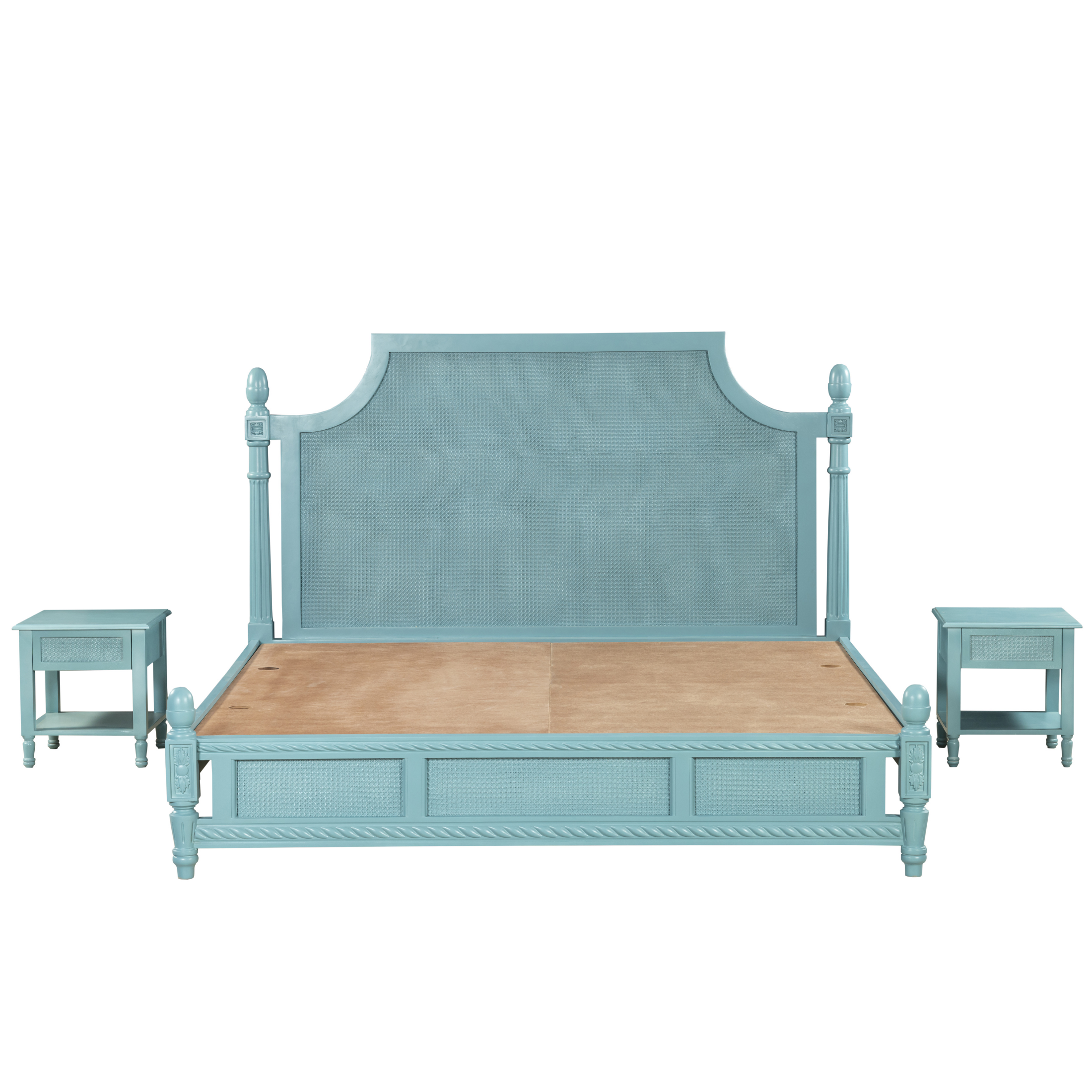 Azure Royale Bed: A Timeless Blend of Elegance & Soft Hues