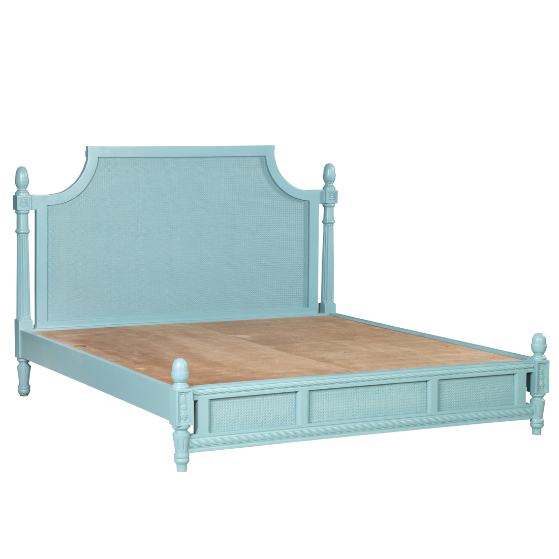 Azure Royale Bed: A Timeless Blend of Elegance & Soft Hues