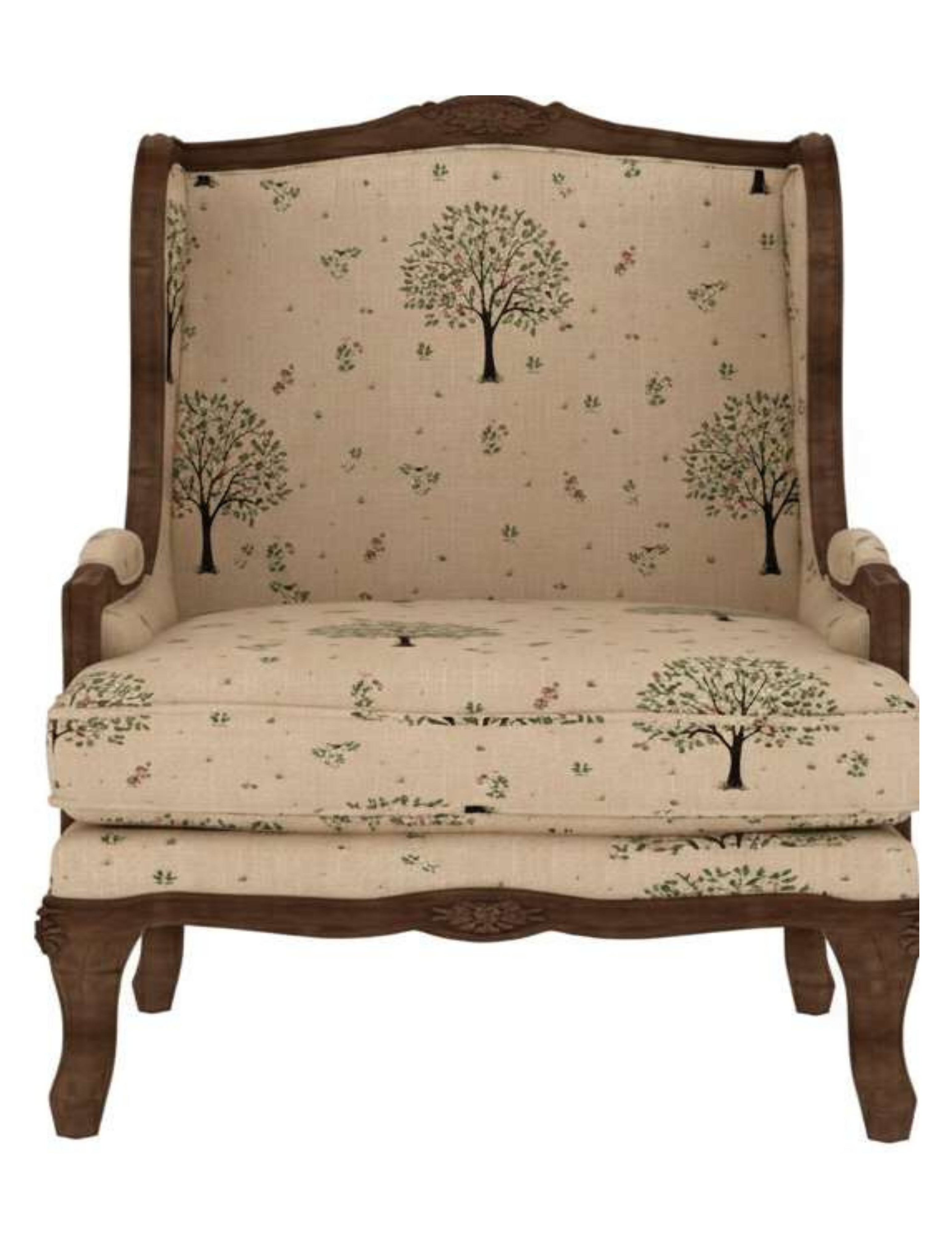 The Provincial Striped Wingback Chair
