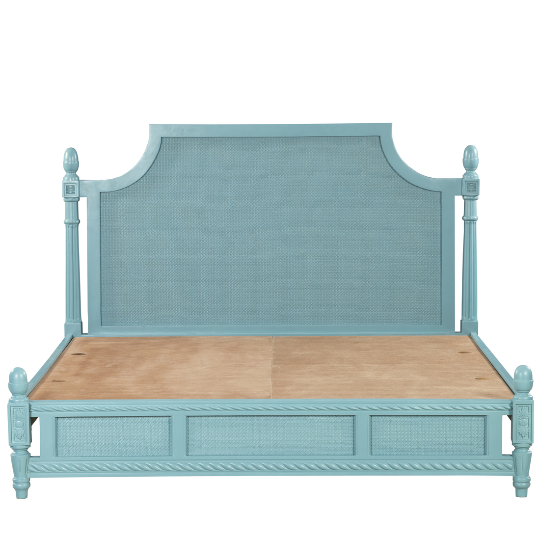 Azure Royale Bed: A Timeless Blend of Elegance & Soft Hues