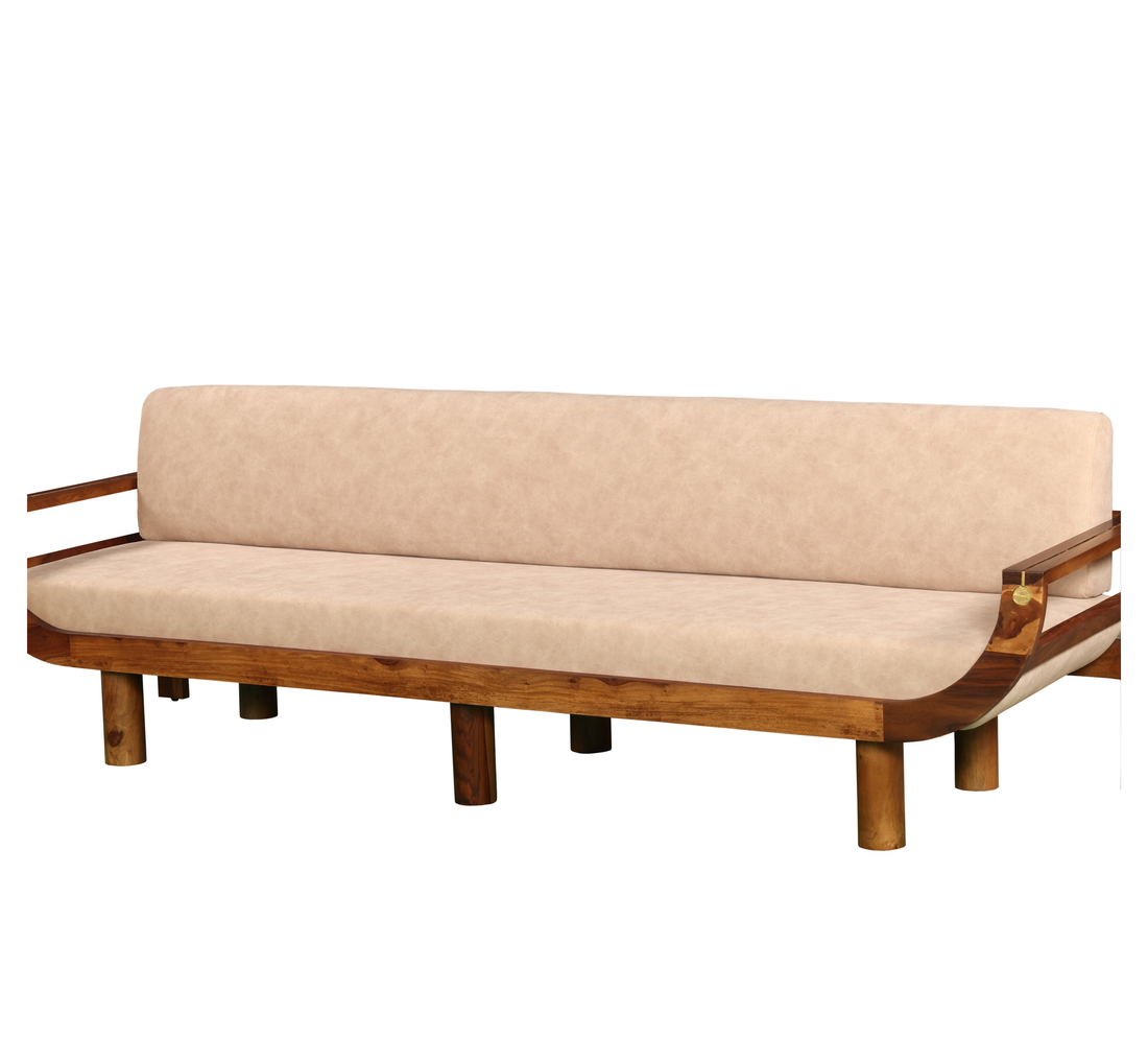Ivory Crest Lounge Sofa: A Timeless Expression of Comfort & Craft