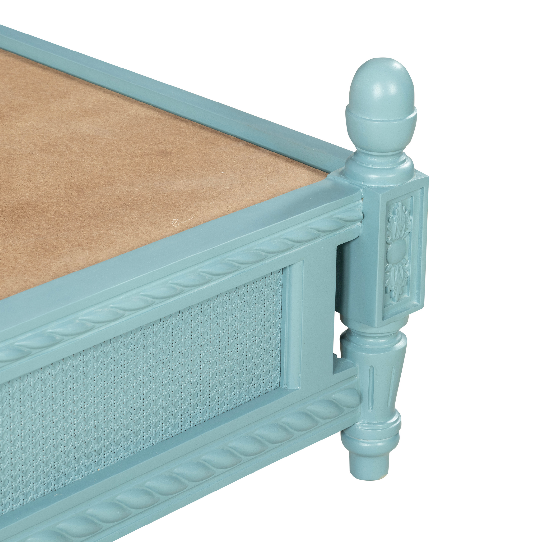 Azure Royale Bed: A Timeless Blend of Elegance & Soft Hues
