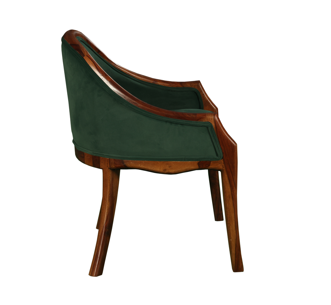 Emerald Curve Lounge Chair: A Luxurious Blend of Elegance & Comfort