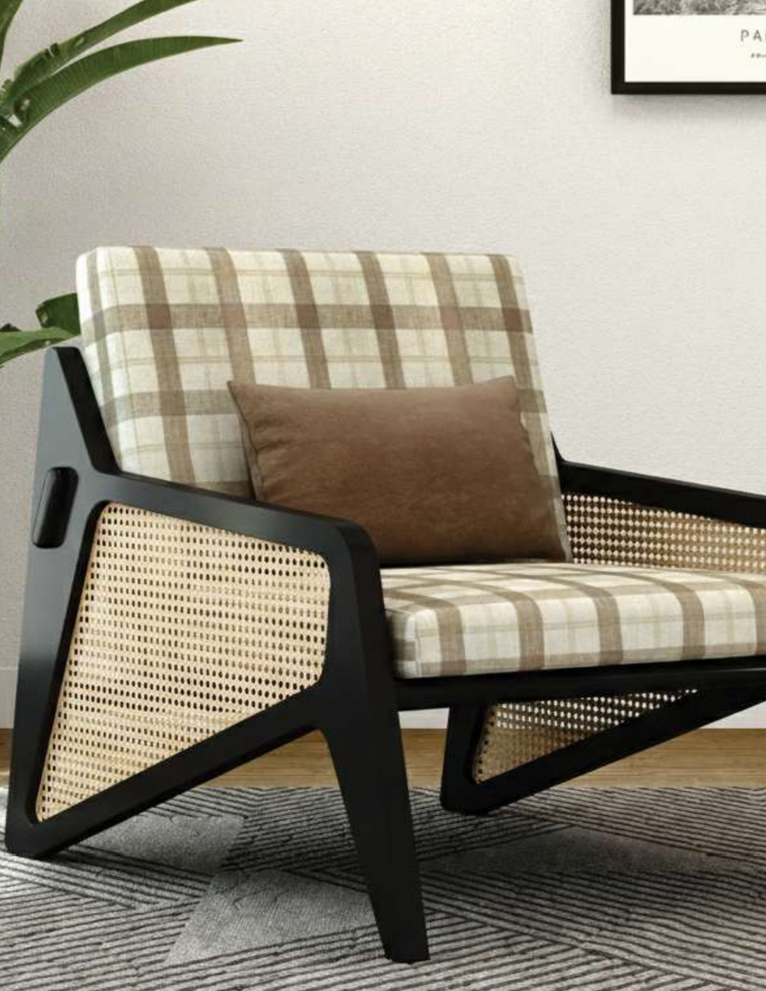 The Highland Checkered Lounge Chair