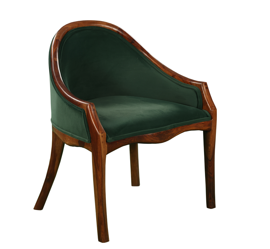 Emerald Curve Lounge Chair: A Luxurious Blend of Elegance & Comfort