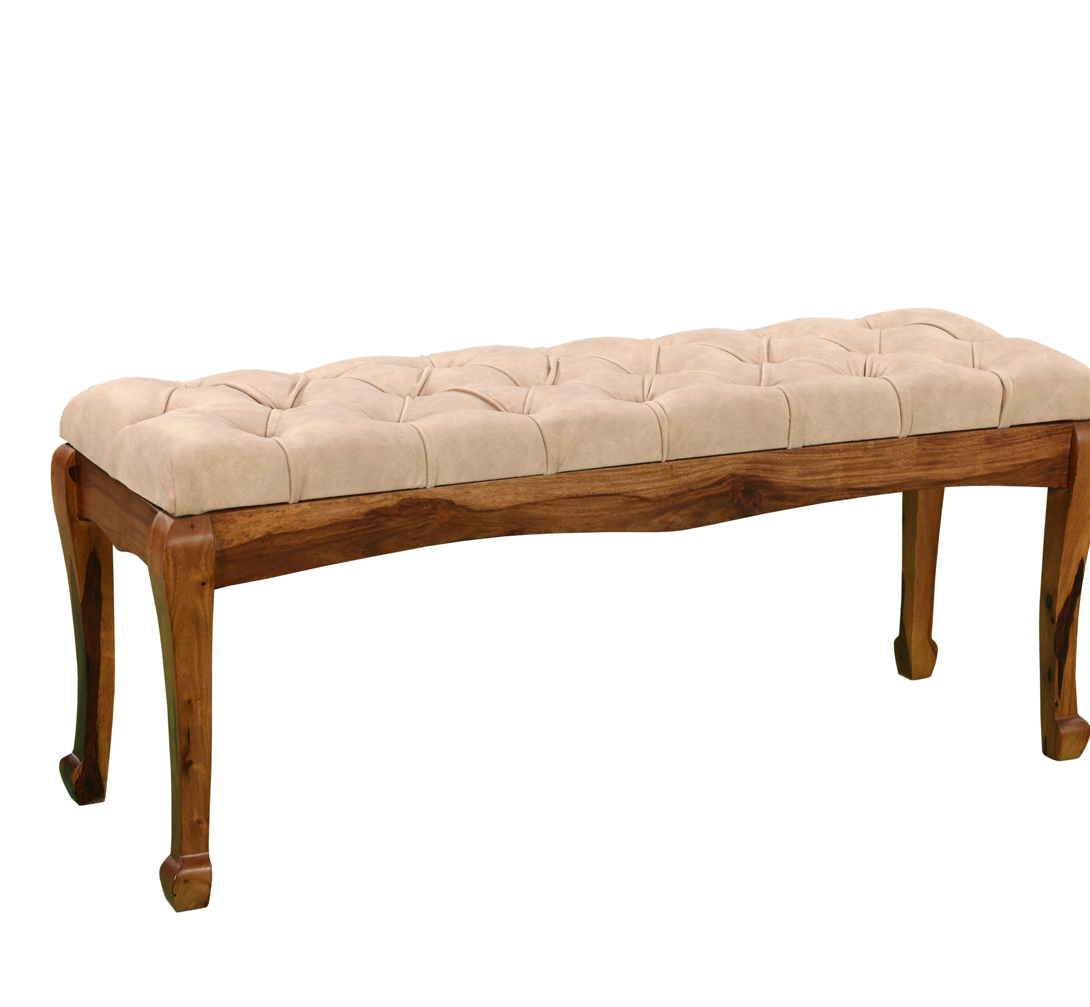 Ivory Crest Upholstered Sidetable: A Graceful Blend of Comfort & Craft