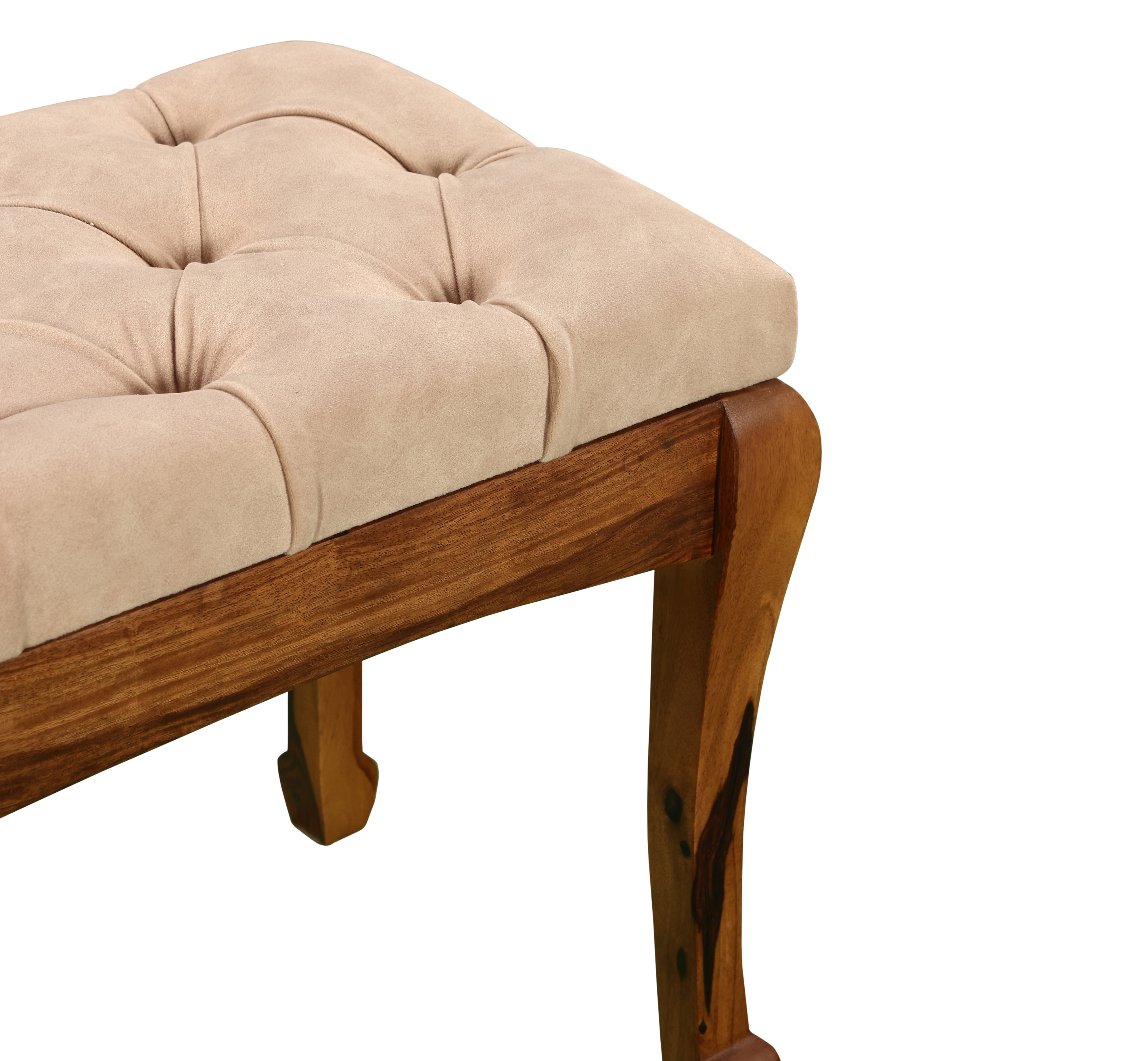 Ivory Crest Upholstered Sidetable: A Graceful Blend of Comfort & Craft