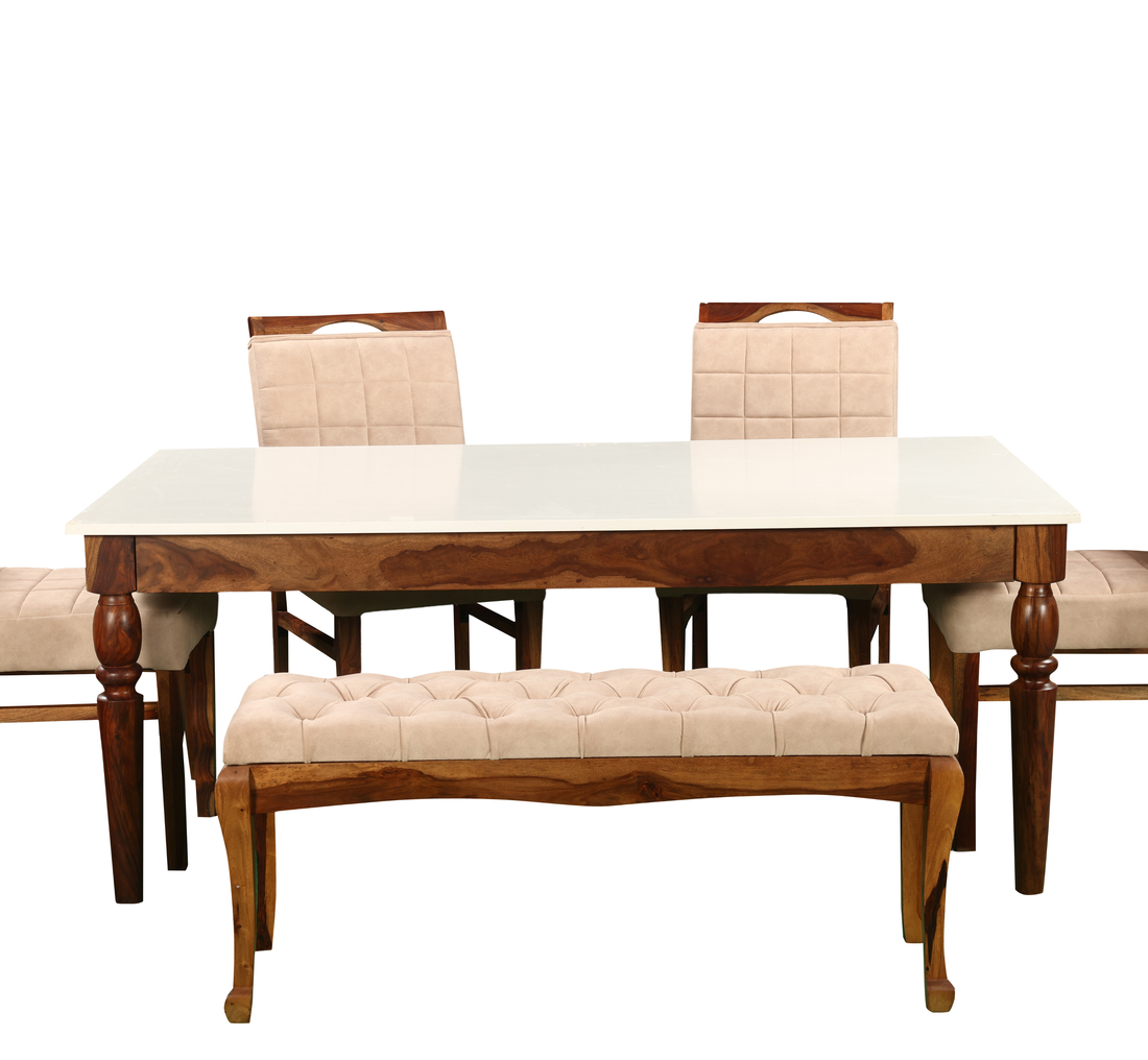 Ivory Crest Dining Set: A Harmonious Blend of Comfort & Craft