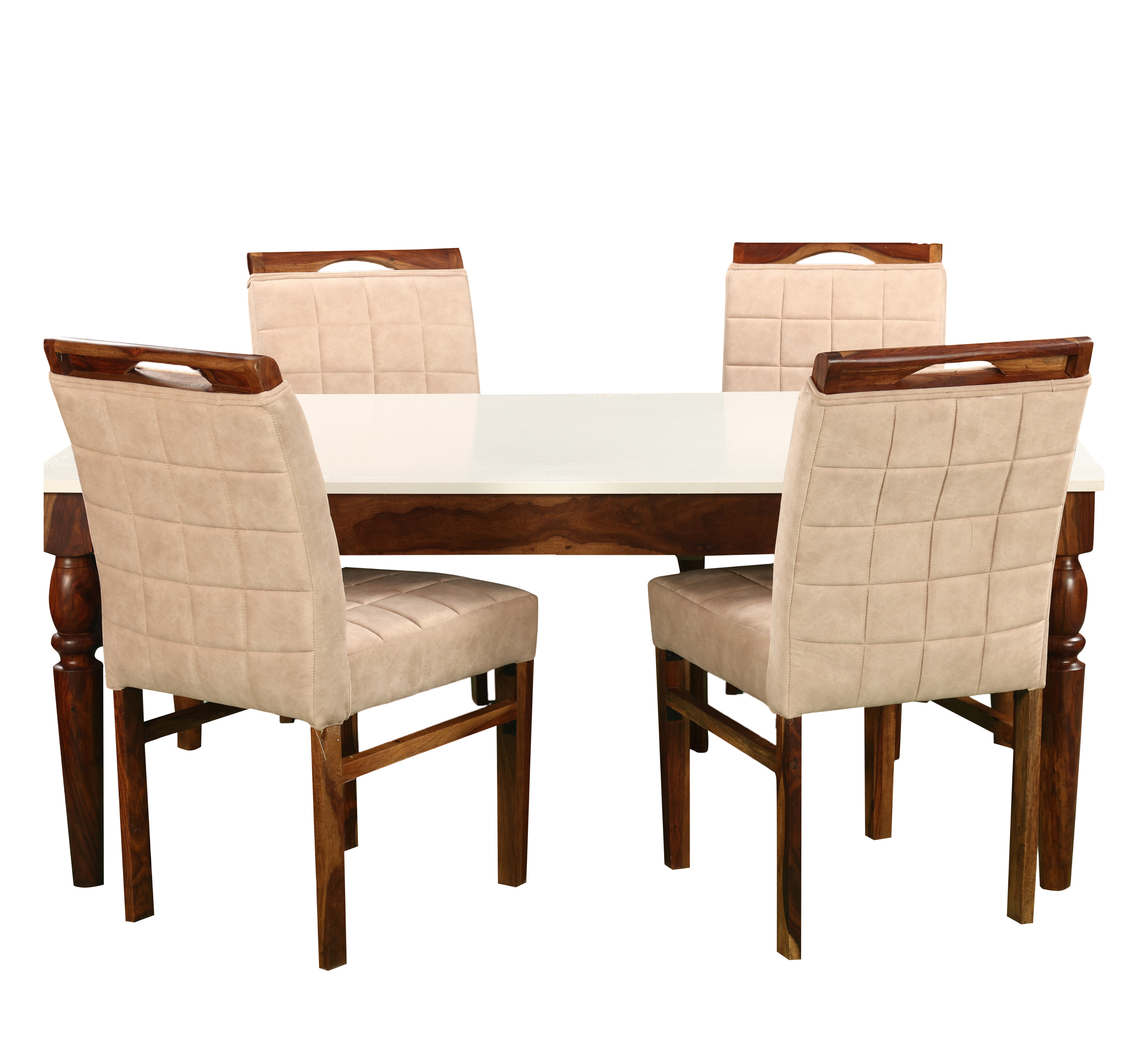 Ivory Crest Dining Set: A Harmonious Blend of Comfort & Craft