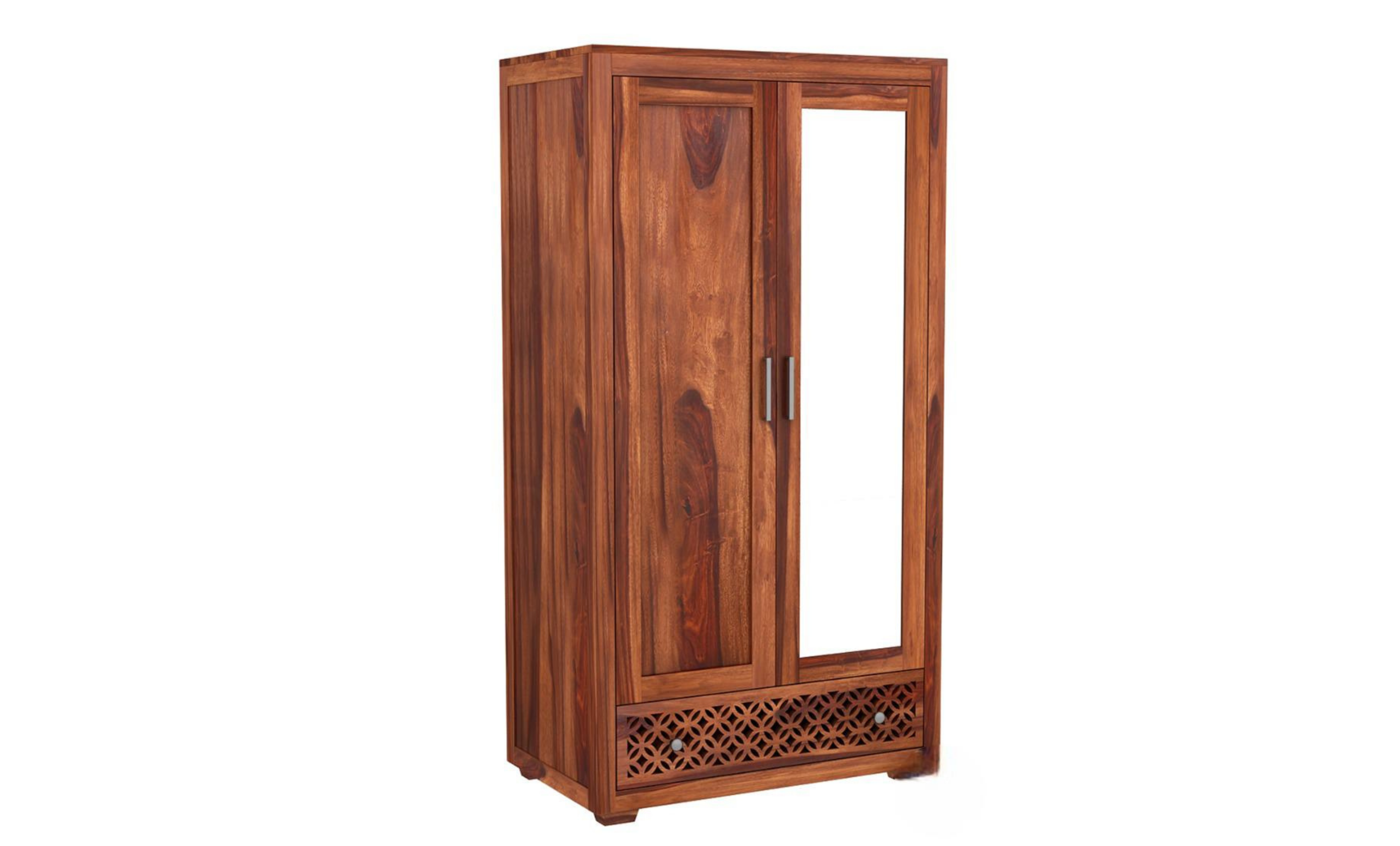 The Garrison Lattice-Drawer Wardrobe with Mirror