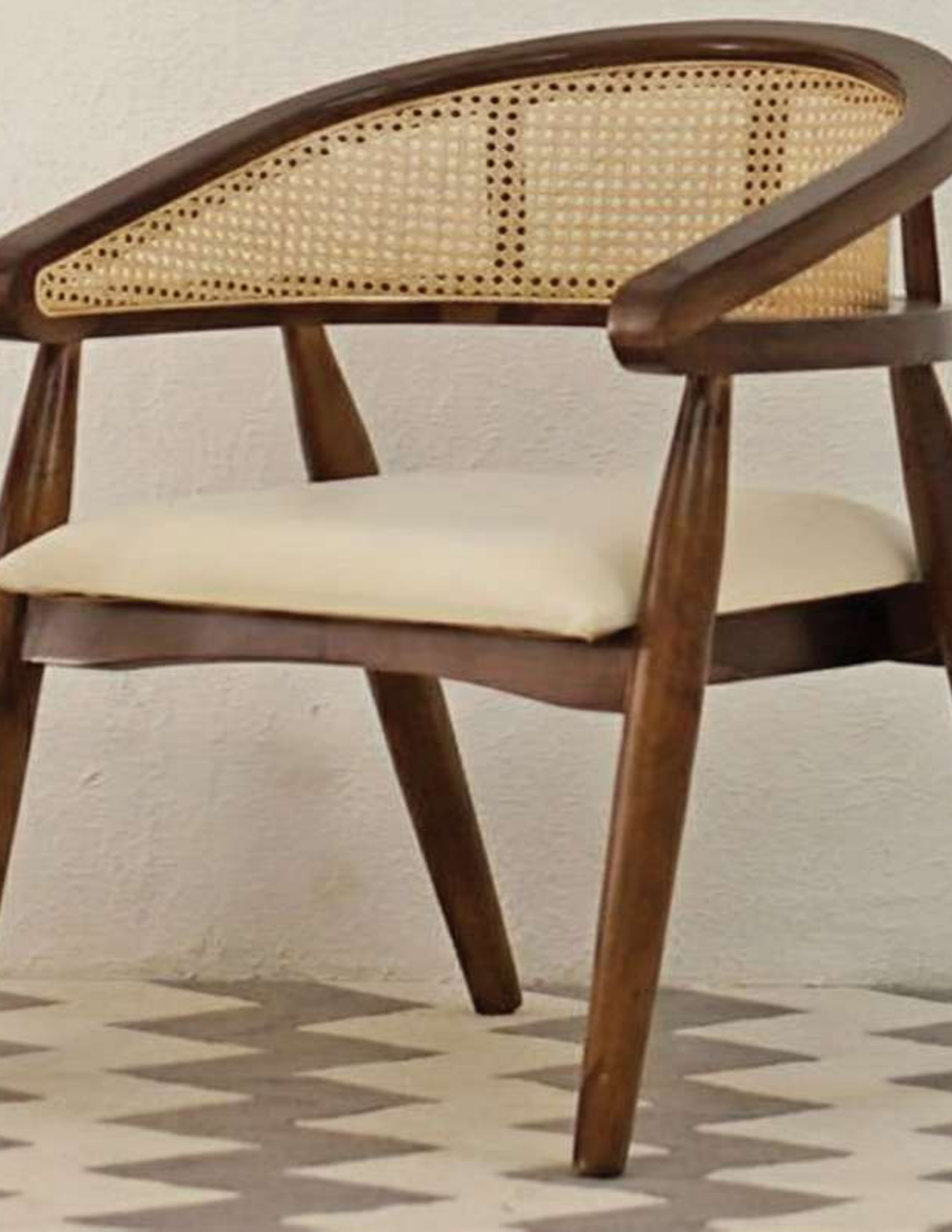 The Riviera Cane-Back Barrel Chair