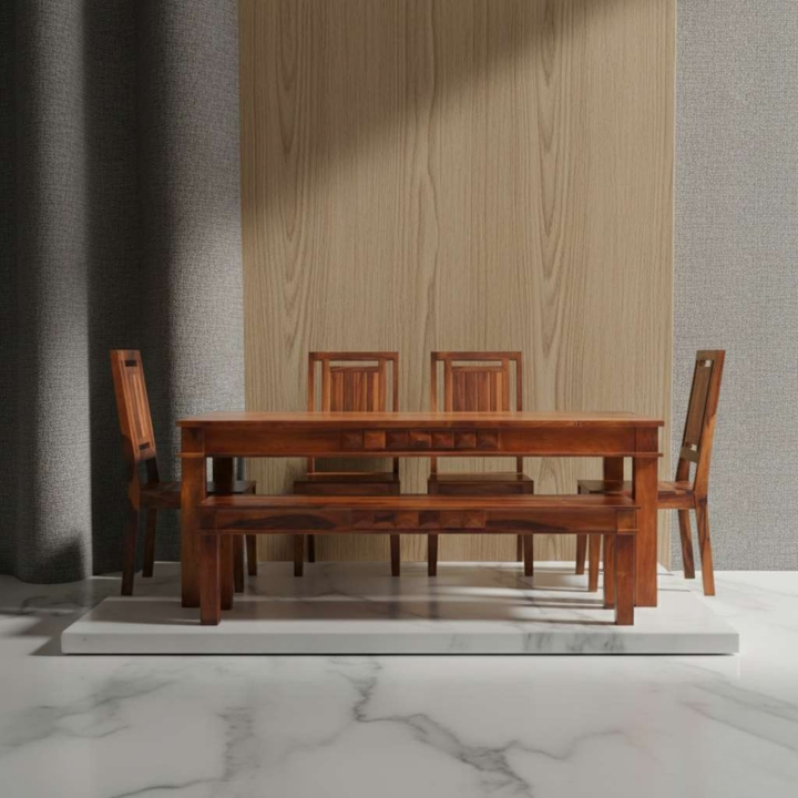 The Artisan Mosaic Dining Set with Bench