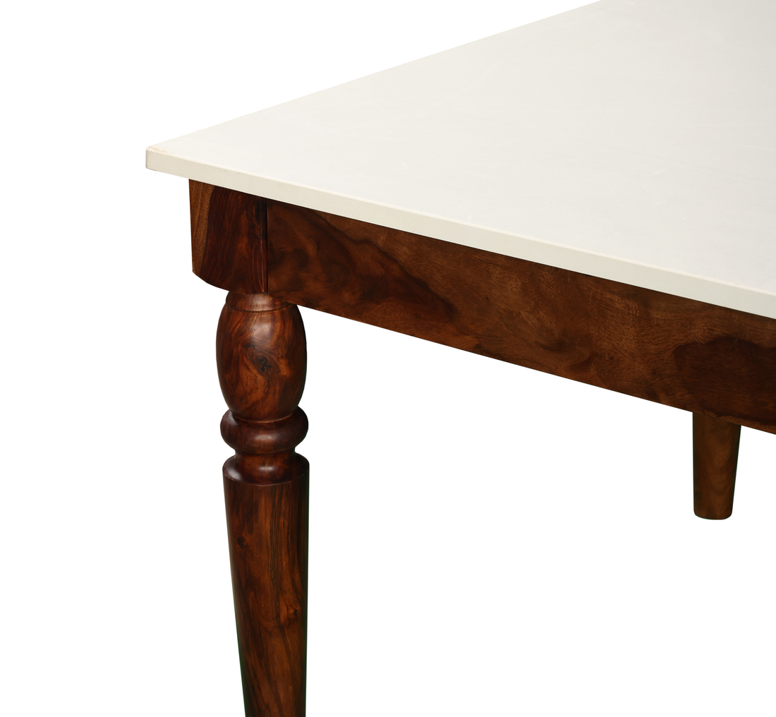Ivory Crest Coffee Table: A Refined Balance of Contrast & Craft