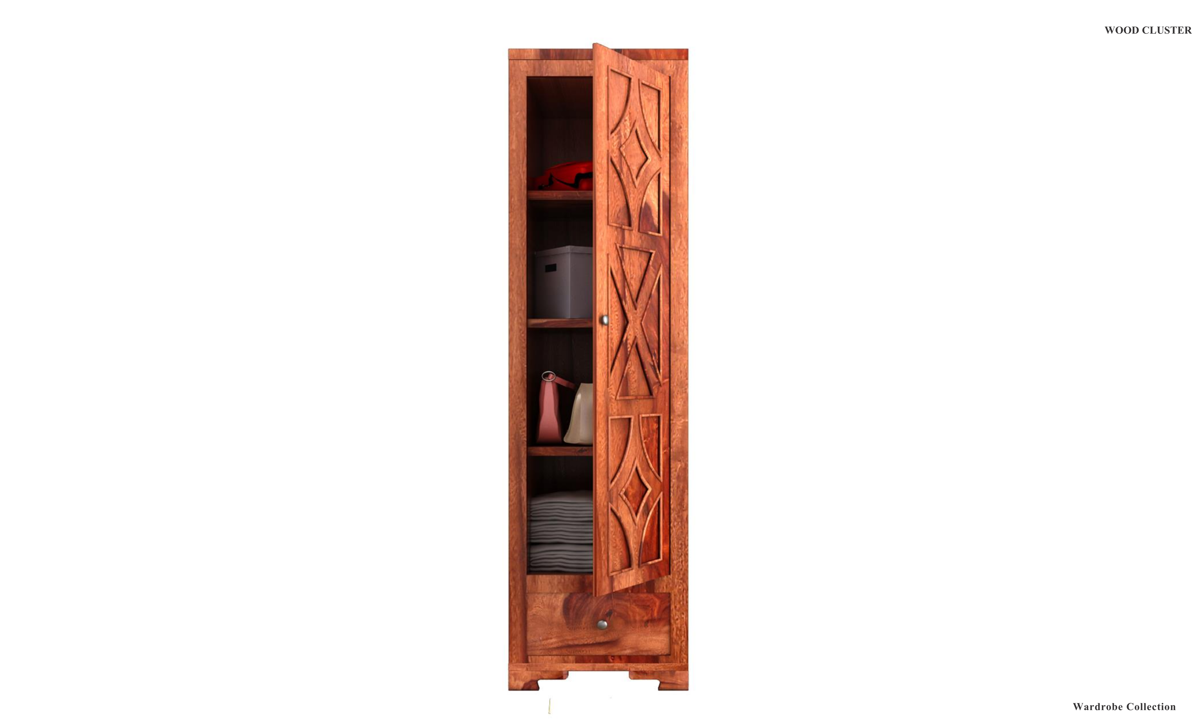 The Garrison Geometric-Carved Wardrobe