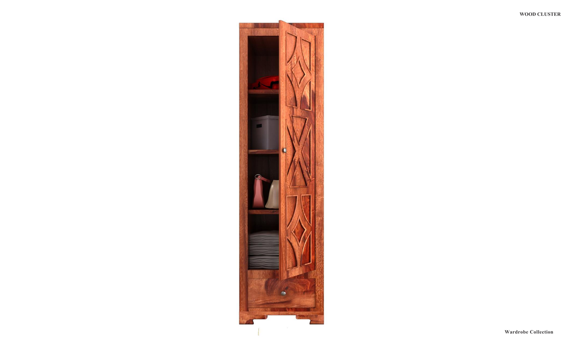 The Garrison Geometric-Carved Wardrobe