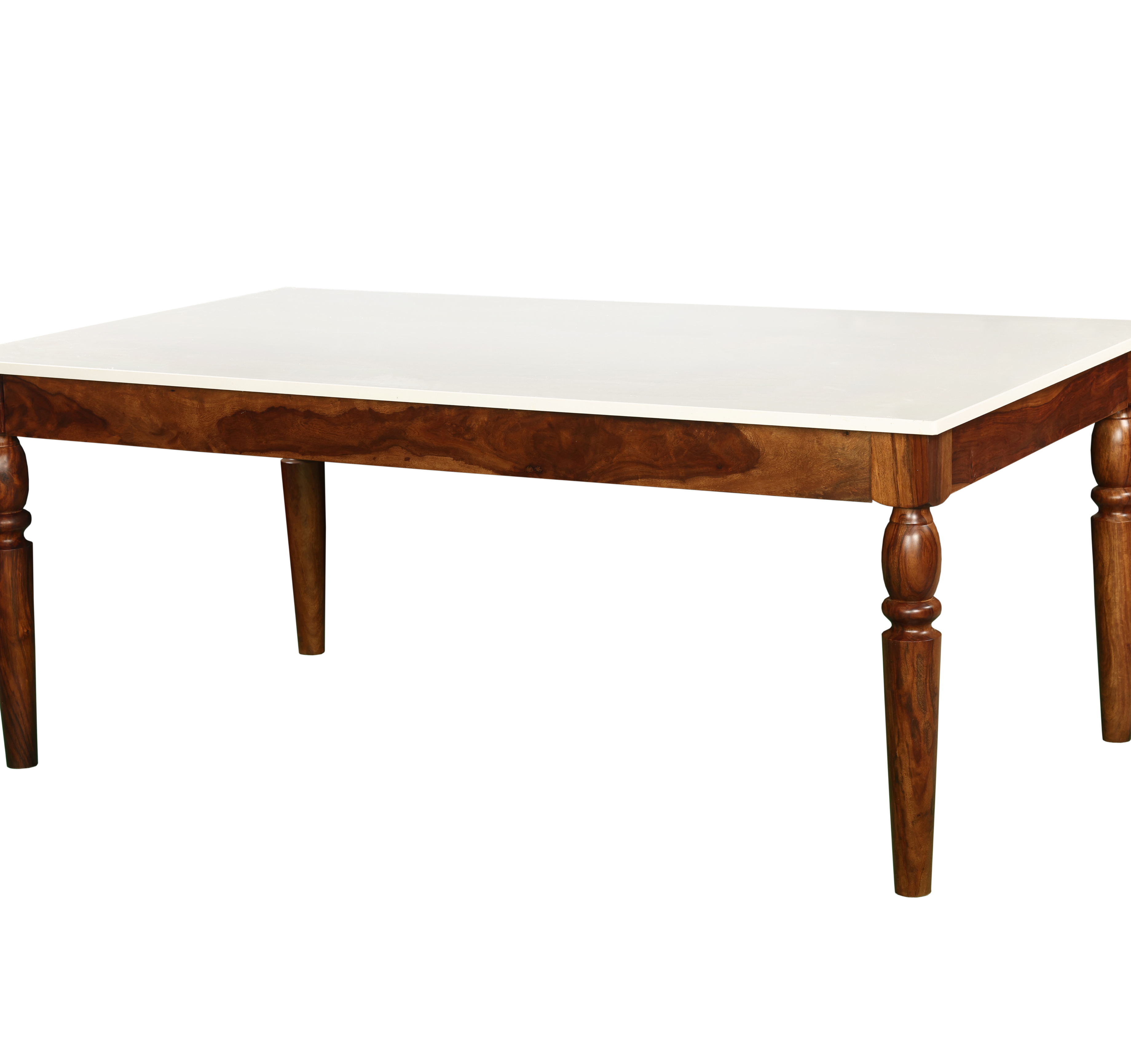 Ivory Crest Coffee Table: A Refined Balance of Contrast & Craft
