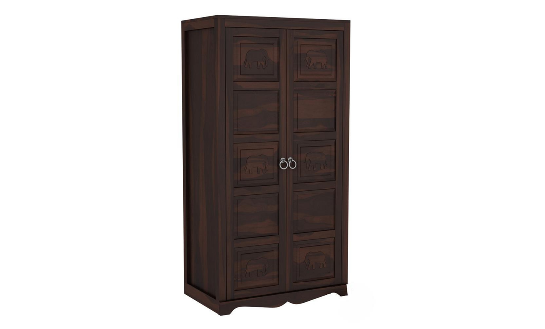 The Garrison Elephant-Carved Double-Door Wardrobe