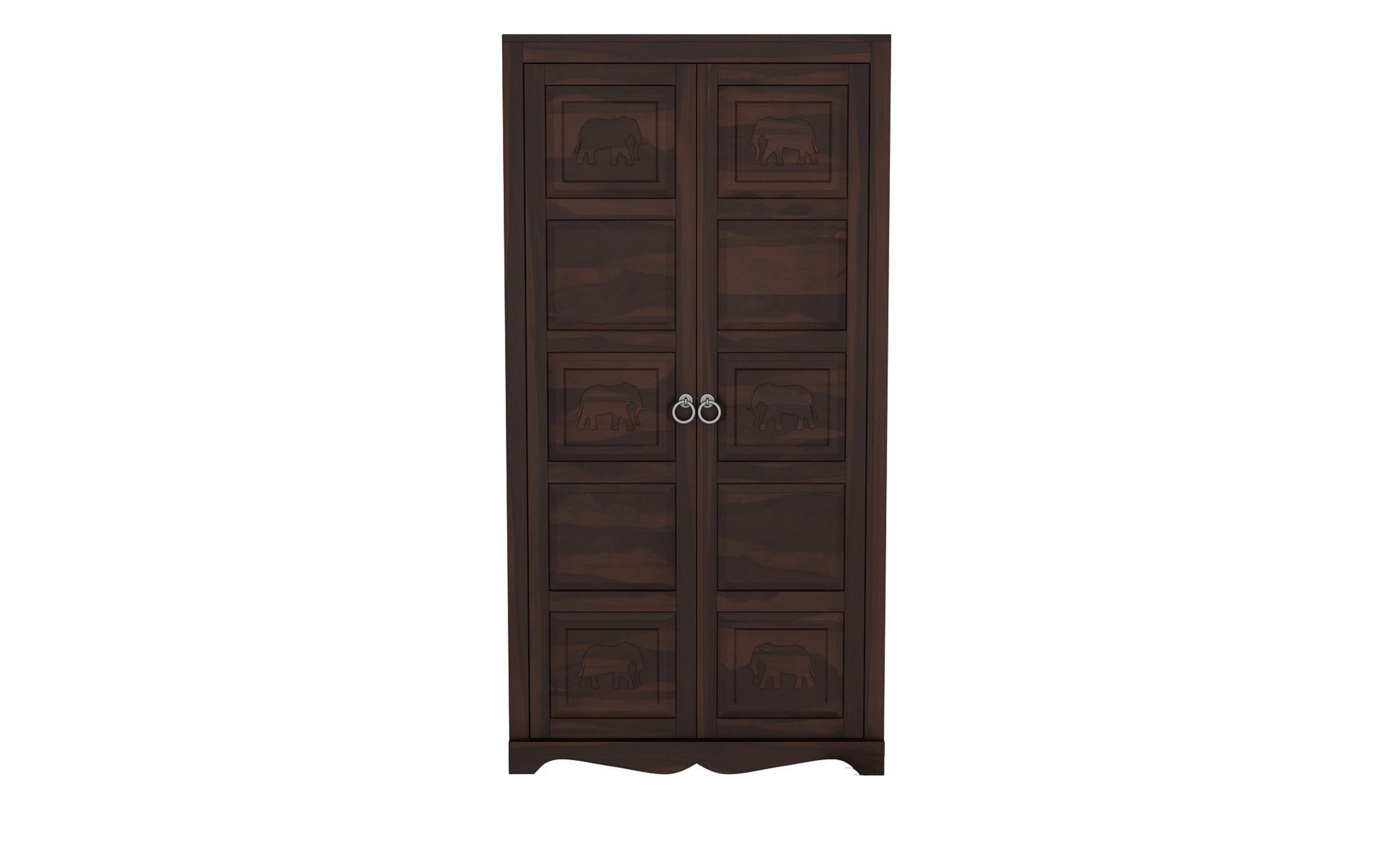 The Garrison Elephant-Carved Double-Door Wardrobe