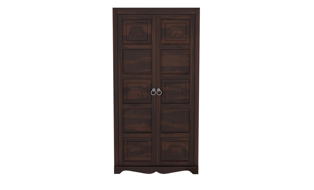 The Garrison Elephant-Carved Double-Door Wardrobe