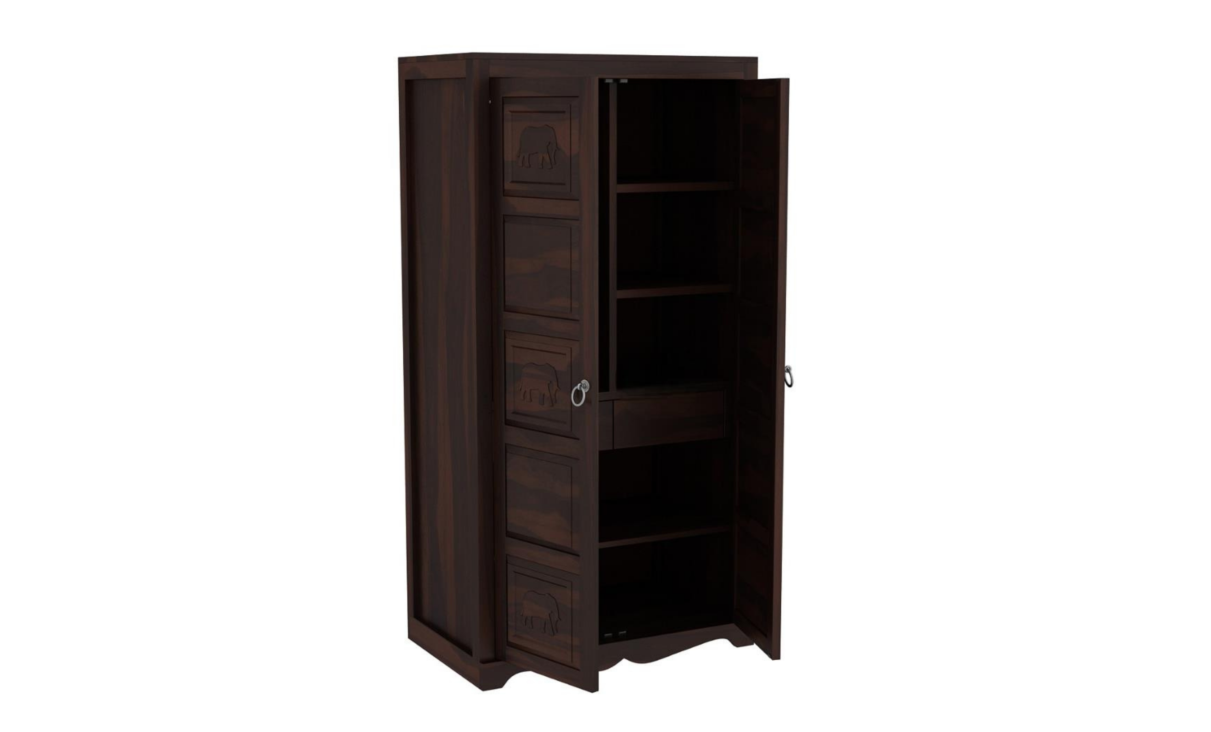 The Garrison Elephant-Carved Double-Door Wardrobe
