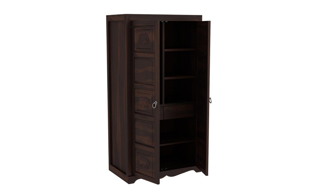 The Garrison Elephant-Carved Double-Door Wardrobe