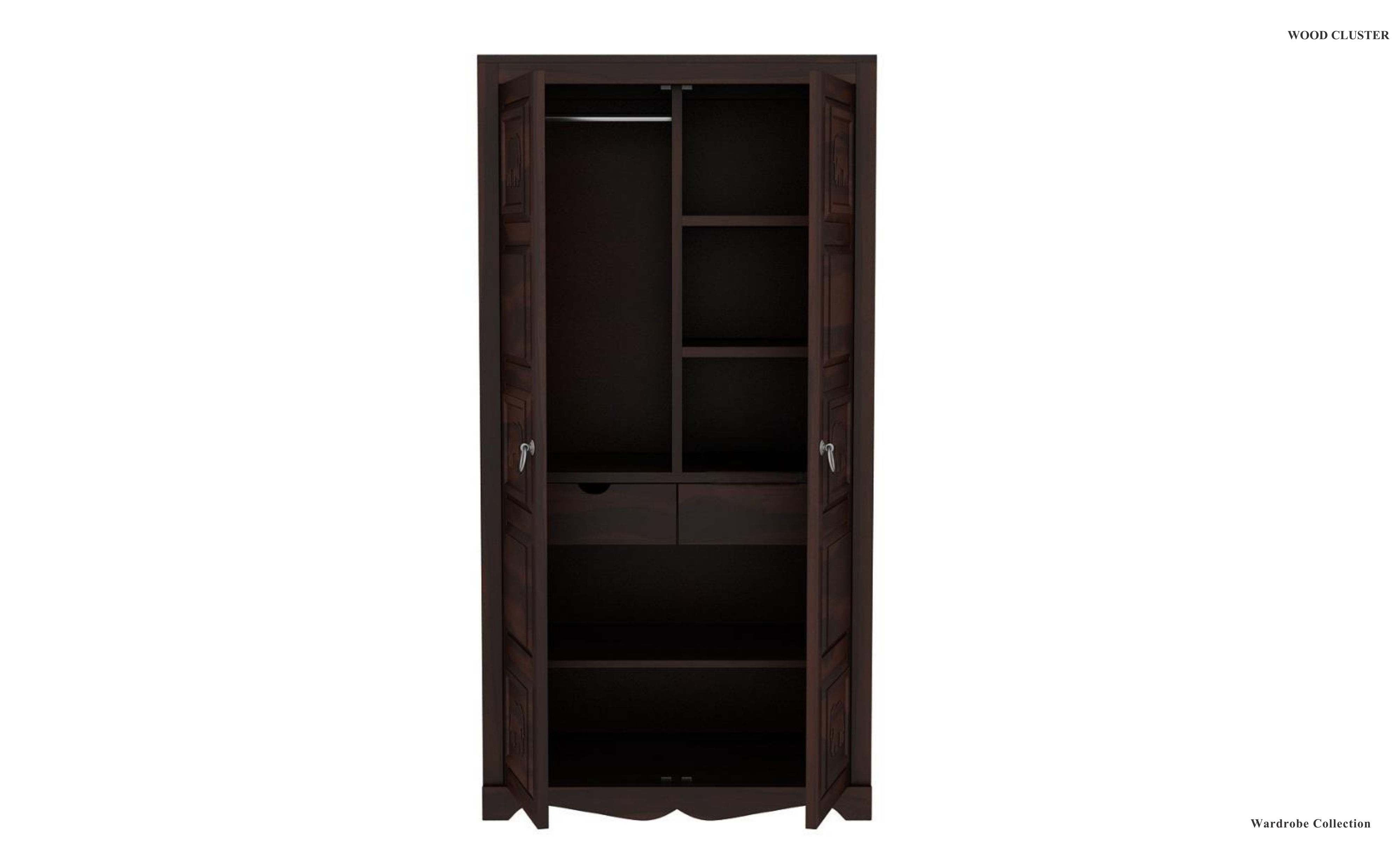 The Garrison Elephant-Carved Double-Door Wardrobe