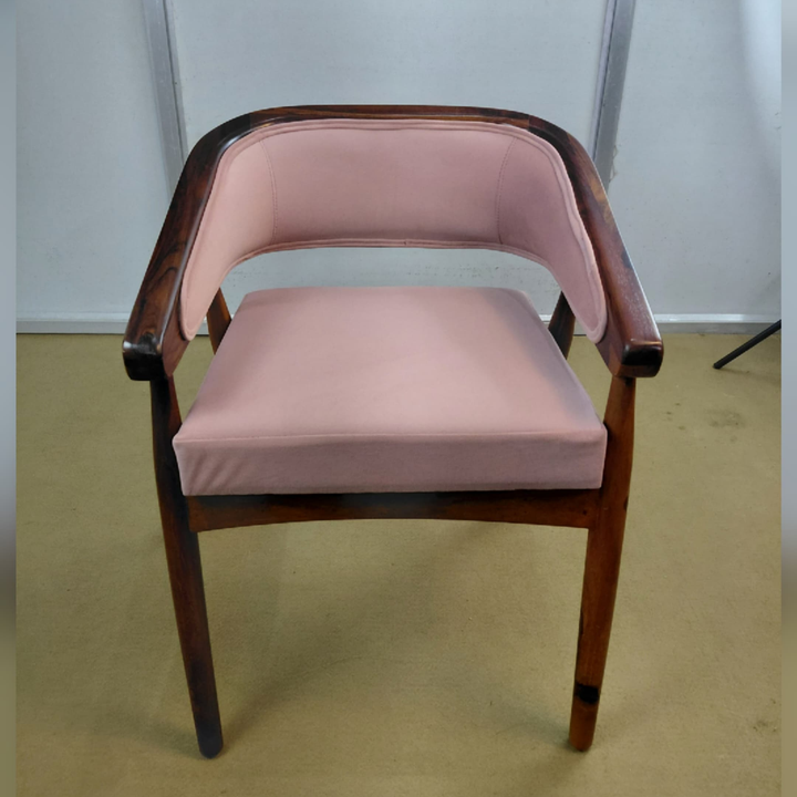 Modern Rosewood Wrap-Around Accent Chair