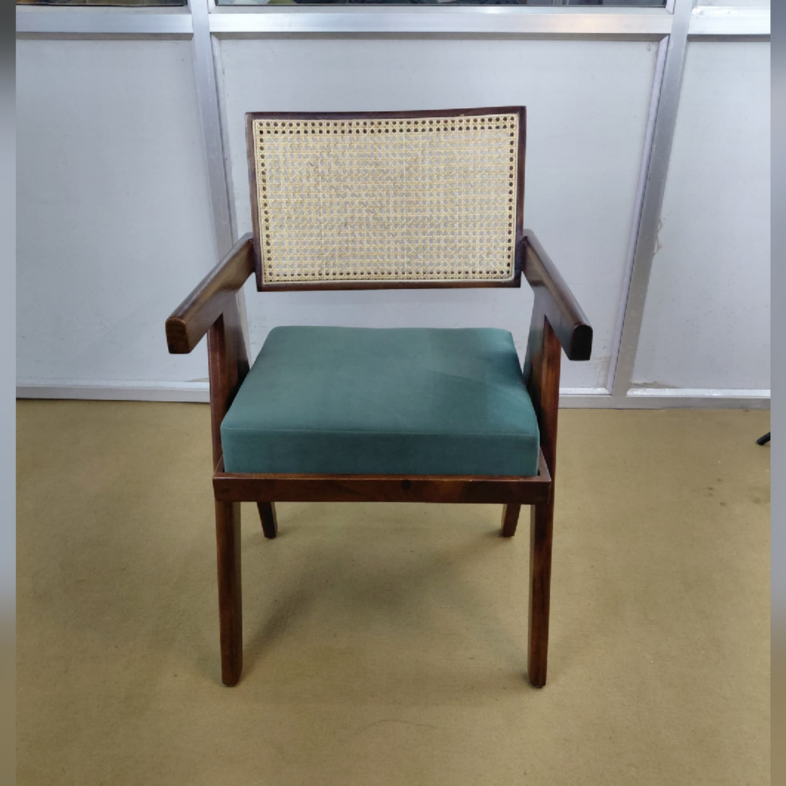 Heritage Mahogany Cane-Back Armchair