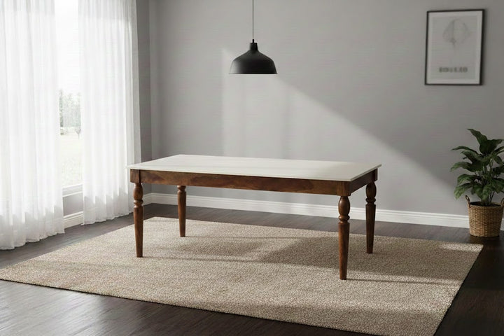 Ivory Crest Coffee Table: A Refined Balance of Contrast & Craft